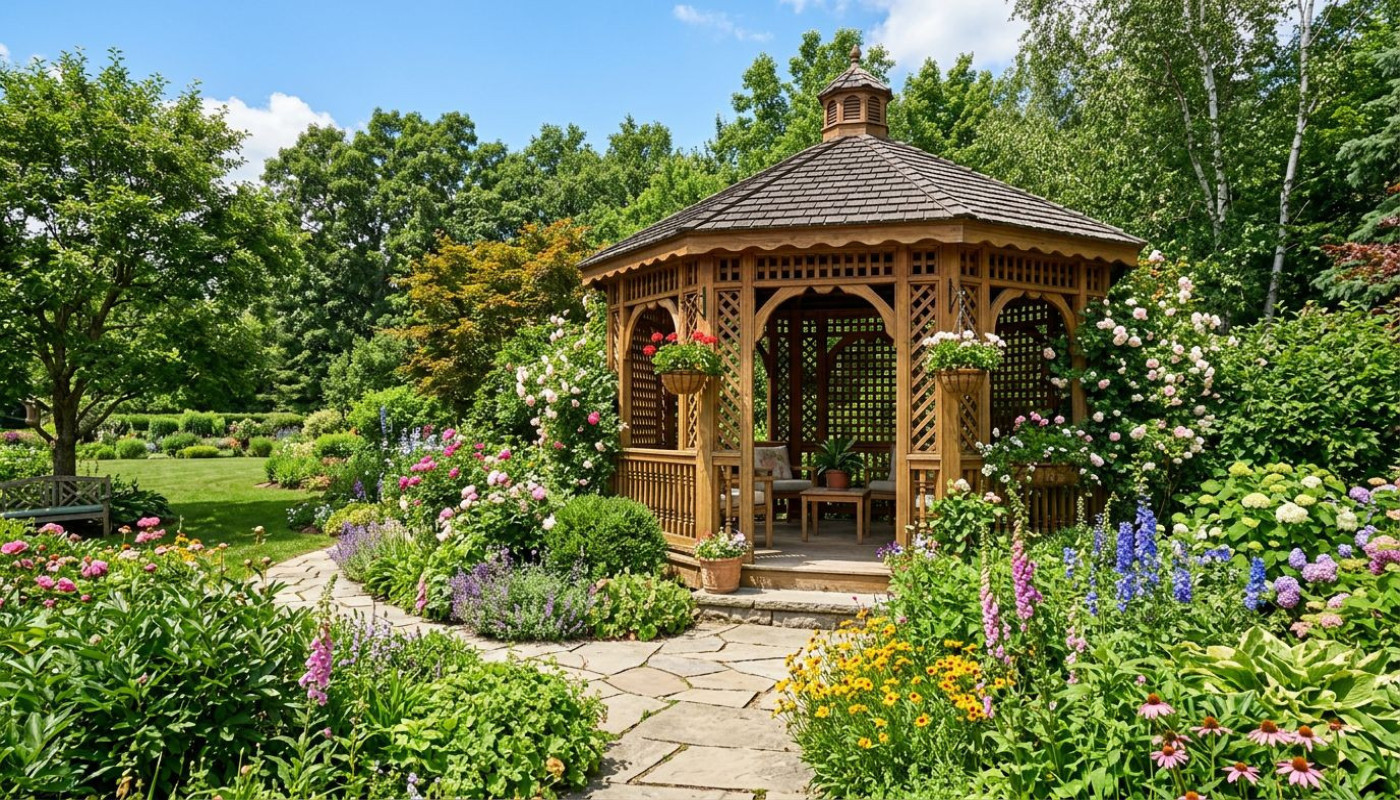 Comment intégrer une gloriette en bois dans votre jardin ?
